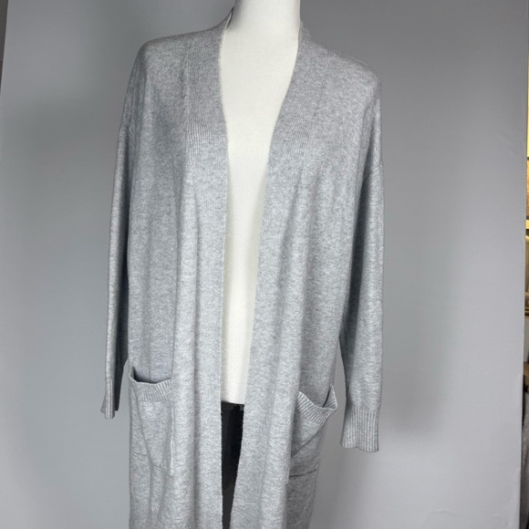 LOFT Outlet Women’s Cardigan Sweater, Color: Grey, Size: L - Picture 5 of 5